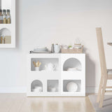 Sideboard High Gloss White 80.5 x 35 x 59 cm Engineered Wood 891328