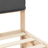Bed Frame with Upholstered Headboard Dark Grey 150 x 200 cm 3398120