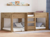 Bunk Bed for Kids Artisan Oak 90 x 190 cm Engineered Wood 3410402