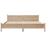Bed Frame without Mattress 200x200 cm Solid Wood Pine 3309722