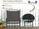 Three-Piece Garden Seat Set, with Glass-Top Table - Brown T3398P322118