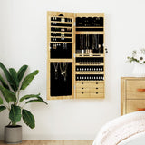 Mirror Jewellery Cabinet Wall Mounted 37.5x10x106 cm 353228