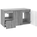 Bathroom Furniture Set 2 pcs Grey Sonoma Engineered Wood 3404120