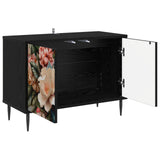 TV Cabinet BORNE 69 x 33 x 50.5 cm Black Oak Engineered Wood 8007016