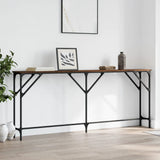 Console Table Brown Oak 180x23x75 cm Engineered Wood 837771