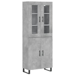 Highboard Concrete Grey 69.5x34x180 cm Engineered Wood 3198237