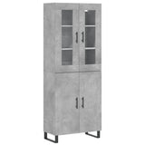Highboard Concrete Grey 69.5x34x180 cm Engineered Wood 3198237