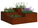 Garden Planter Rusty 100 x 100 x 48 cm Weathering Steel 865854