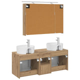Bathroom Cabinet Set 4 pcs Artisan Oak Engineered Wood 3406462