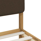 Bed Frame with Upholstered Headboard Whitewash and Taupe 3405052