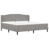 Bed Frame with Headboard Light Grey 180 x 200 cm Velvet 3415277