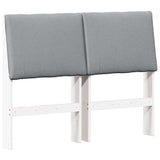 Upholstered Headboard Light Grey 120 cm Solid Pine Wood 879298