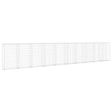 Gabion Wall with Covers Galvanised Steel 600x30x100 cm 143584