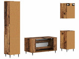 4 Piece Bathroom Cabinet Set ZWOLLE Old Wood Engineered Wood 3417925