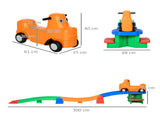 3 Four-Piece Ride on Kids Roller Coaster w/ Non-Slip Steps, for Ages 2-5 Years - Multicoloured T3398P348394