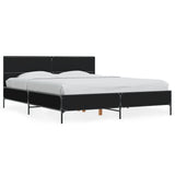 Bed Frame without Mattress Black 150x200 cm King Size 3280002