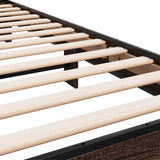 Bed Frame without Mattress Brown Oak 90x190 cm Single 845821