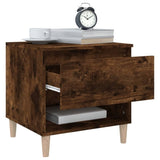 Bedside Tables 2 pcs Smoked Oak 50x46x50 Engineered Wood 819543