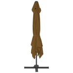 Garden Parasol with Portable Base Taupe 276348