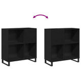 Record Cabinet Black Oak 85 x 38 x 89 cm Engineered Wood 862916