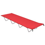 Camping Beds 2 pcs 180x60x19 cm Oxford Fabric and Steel Red 312485