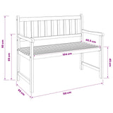 Garden Bench 2-Seater 110 x 55 x 90 cm Solid Acacia Wood 42024966