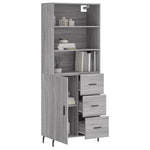 Highboard Grey Sonoma 69.5x34x180 cm Engineered Wood 3189467
