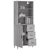 Highboard Grey Sonoma 69.5x34x180 cm Engineered Wood 3189467