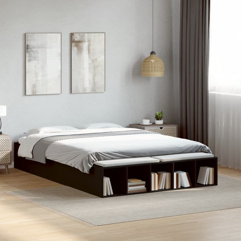 Bed Frame without Mattress Black 120x190 cm Small Double 3280595
