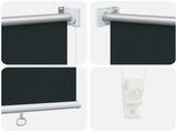 Outdoor Roller Blind 90% UV Block Dark Green 400 x 230 cm HDPE 42036037