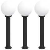 Bollard Lights 3 pcs 80 cm Black IP44 4006112