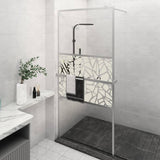 Walk-in Shower Wall with Shelf Chrome 80x195 cm ESG Glass&Aluminium 3185494