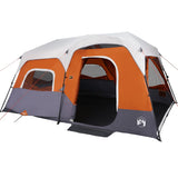 Family Tent with LED 9-Person Light Grey and Orange Quick Release 94312