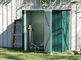 5ft x 3ft Metal Garden Storage Shed, Outdoor Tool Shed with Sloped Roof, Lockable Door for Tools, T3398P328402