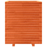Garden Planter Wax Brown 60x60x72 cm Solid Wood Pine 3282616
