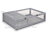 Tortoise House, Small Reptile Wooden House, with Mesh Roofs, Side Panels, for Turtles, Lizards, T3398P347607