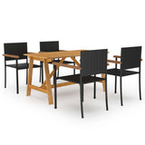 Dining Set Black and brown 3068764