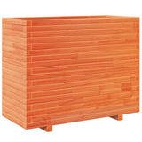 Garden Planter Wax Brown 90x40x72.5 cm Solid Wood Pine 3282596
