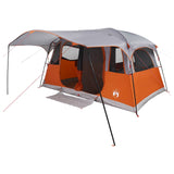 Tunnel Tent with Roof Grey and Orange 366 x 244 x 198 cm 42028667