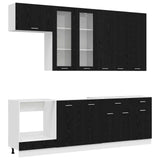 Kitchen Unit LYON 8 pcs Black Oak Engineered Wood 3438212