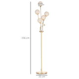 Crystal Floor Lamps for Living Room Bedroom with 5 Light, Modern Upright Standing Lamp, 34x25x156cm, T3398P343149