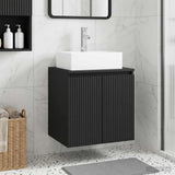 Wall-Mounted Sink Vanity Black 49.5 x 41 x 62.5 cm 890413