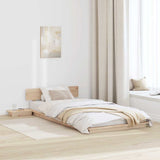 Bed Frame Brown 75 x 190 cm Wood 872425