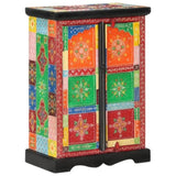 Hand Painted Sideboard with Doors 53x30x75 cm Solid Wood Mango 350681