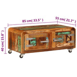 Coffee Table 85x55x40 cm Solid Reclaimed Wood 247515