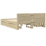 Bed Frame with Headboard without Mattress Sonoma Oak 160x200 cm 3295550