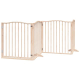 Dog Gate with Door Foldable 10 Panels 800 cm Poplar Wood 3155615