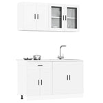 ZNTS 4 Piece Kitchen Cabinet Set Kalmar White Engineered Wood 3314871