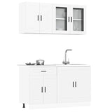 4 Piece Kitchen Cabinet Set Porto White Engineered Wood 3314871