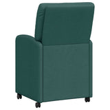 Dining Chairs with Wheels 2 pcs Dark green 57 x 67 x 95 cm 42017852